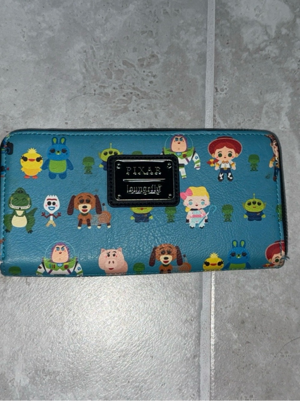 Loungefly Teal Toy Story Character Zip Wallet